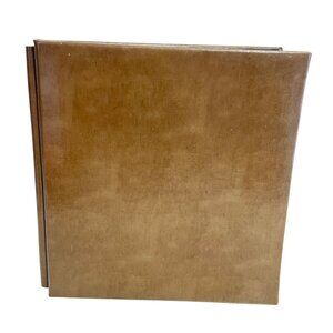 Stampin Up! Brown Leather Album With Plastic Sleeves For Scrapbooking 8.5x11